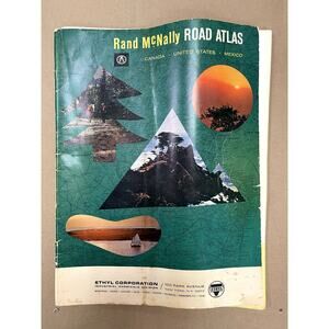 Vintage 1965 Rand McNally‎ Road Atlas; Canada, US and Mexico
